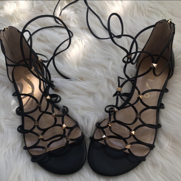 Gladiator Sandal with Gold Accents - Picture 3 of 6